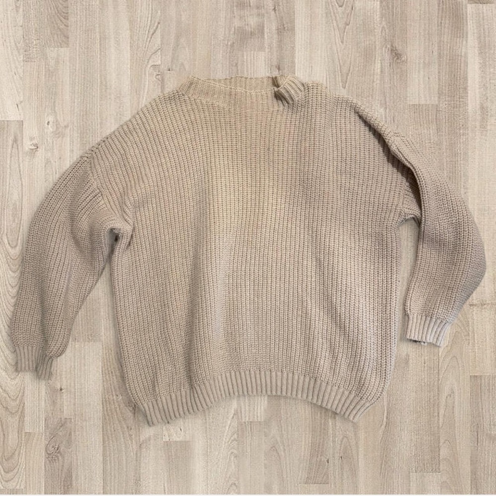 Cozy Beige Knit Sweater